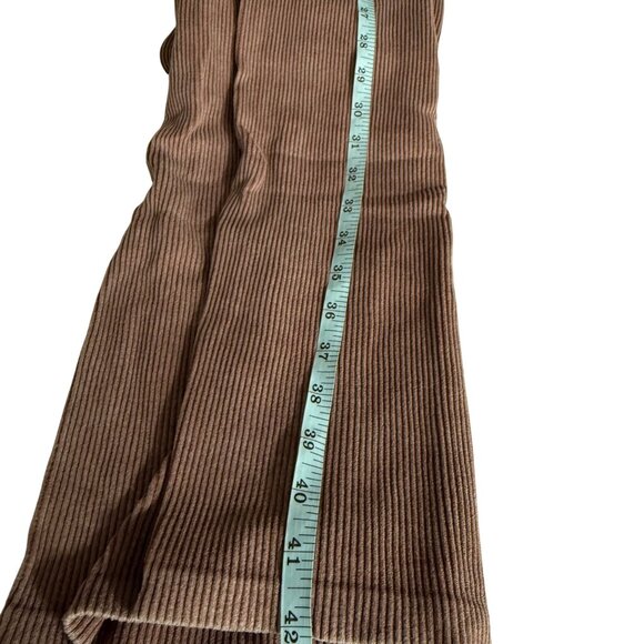 Almost Famous Brown Ribbed Tank Maxi Dress S/M Nylon Spandex Blend Sleeveless - Picture 6 of 7